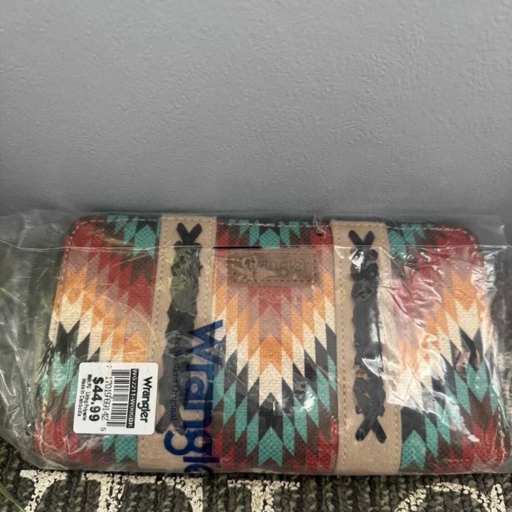 Wrangler Colorful Geometric Patterned Wallet